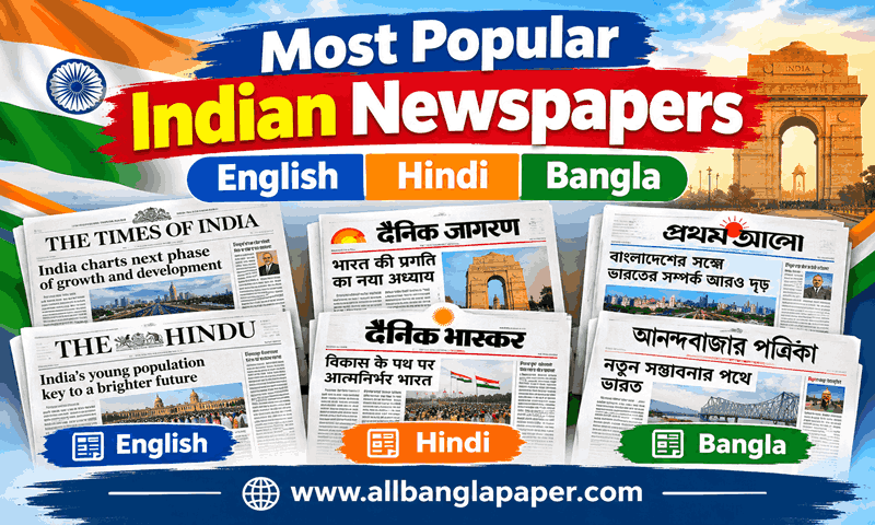 Most Popular Indian Newspapers, English, Hindi & Bangla