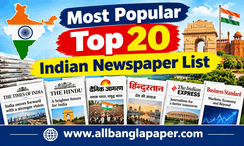 Most Popular Top 20 Indian Newspaper List